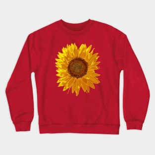 Positivity Sunflower Floral Art Crewneck Sweatshirt